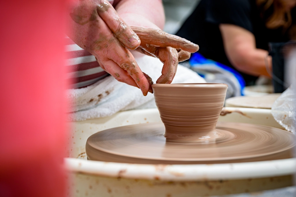 A pottery class at work